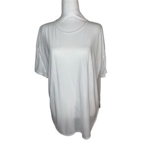 Under Armour Heat Gear White Loose Fit Short Sleeve Key Hole Back Athletic XLG